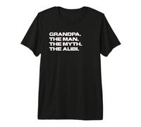 Hombre Fun Grandpa - The Man, The Myth, The Alibi Camiseta Premium