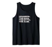 Hombre Fun Grandpa - The Man, The Myth, The Alibi Camiseta sin Mangas