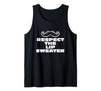 Hombre Fun Respect The Lip Sweater Moustache Mustache Joke Camiseta sin Mangas