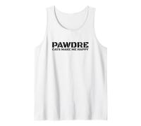 Hombre Funny Cat Dad, PAWDRE, Cats Make Me Happy, Cat Father Camiseta sin Mangas