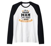 Hombre Funny Dad Daddy Grown Man Do What Daughter Wants Fathers Day Camiseta Manga Raglan