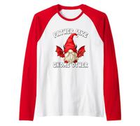 Hombre Funny Devil Wings Red Fathers Day GNOME Dad Graphic Grandpa Camiseta Manga Raglan