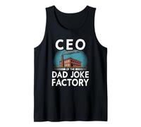 Hombre Funny Mens Joke Fathers Retro CEO de The Dad Joke Factory Camiseta sin Mangas