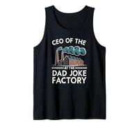 Hombre Funny Mens Joke Fathers Retro CEO de The Dad Joke Factory Camiseta sin Mangas