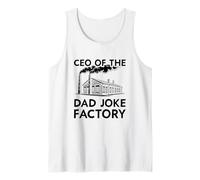 Hombre Funny Mens Joke Fathers Retro CEO de The Dad Joke Factory Camiseta sin Mangas