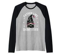 Hombre Funny Pun For Men and Punk Rock Dad with Rainbow Beard GNOME Camiseta Manga Raglan