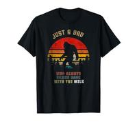Hombre Funny Retro Bigfoot Sosteniendo Cartón De Leche Y Volviendo A Casa Camiseta