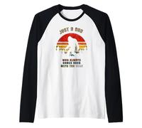 Hombre Funny Retro Bigfoot Sosteniendo Cartón De Leche Y Volviendo A Casa Camiseta Manga Raglan