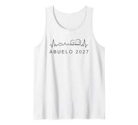 Hombre Futuro Abuelo 2027 Latido Corazón Anuncio Embarazo Camiseta sin Mangas