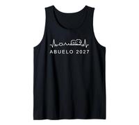 Hombre Futuro Abuelo 2027 Latido Corazón Anuncio Embarazo Camiseta sin Mangas