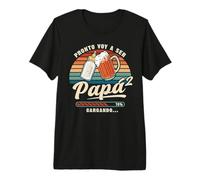 Hombre Futuro Papá 2 Anuncio Bebé En Camino Cargando Camiseta Premium