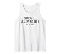 Hombre Futuro Papá Primerizo - Siempre Lee La Letra Pequeña Camiseta sin Mangas