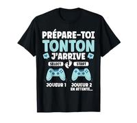 Hombre Gamer Anuncio Embarazo Prepárate Tonton Llego Camiseta