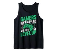 Hombre Gamers Don't Get Older We Just Level Up Funny Gamer Retro Camiseta sin Mangas