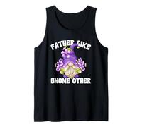 Hombre Gardening Dad Funny Father Quote Purple GNOME with Violets Camiseta sin Mangas