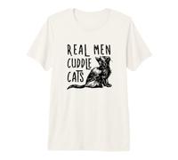 Hombre Gatos de Peluche para Hombres de Verdad, Amantes de los Gatos Divertidos Camiseta Premium