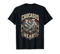 Hombre Georgia Tiflis Cáucaso Caucasus Heart Camiseta gráfica económica