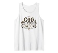 Hombre God Loves Cowboys Western Rodeo Country Faith Cowboy Camiseta sin Mangas