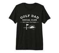 Hombre Golf Dad Social Club Día del Padre Gráfico de la Paternidad Camiseta Premium