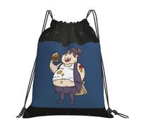 Hombre Gordo Comiendo Una Hamburguesa Unisex Mochilas Deportiva Gran Capacidad Mochila Con Cordón Ajustable Bolsa De Gimnasio Para Fútbol Senderismo Yoga