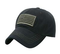 Hombre Gorra de béisbol Unisex Algodón Ajustable de Sombrero Transpirable Verano Cap para Al Aire Libre (Black, One Size)