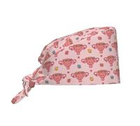 Hombre Gorros Quirúrgicos Útero Rosa Chemo Beanie Headwear Transpirable Sombrero De Cabeza De Turbante Ajustables Gorros De Cocinero para Dentistas Hornear Trabajo