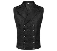 Hombre gótico steampunk ropa medieval abrigo abrigo gótico para hombre chaleco de traje ajustado formal boda fiesta gótico steampunk cuero Halloween utility kilt