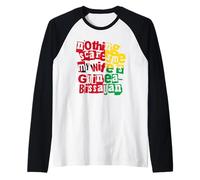Hombre Gracioso Nada me Asusta Mi Esposa es Guinea Bissauan Camiseta Manga Raglan