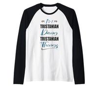 Hombre Gracioso Soy Tristaniano Haciendo Cosas de Tristan Da Cunha Camiseta Manga Raglan