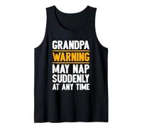 Hombre Grandpa Warning May Nap Suddenly Retired Funny Grandpa Camiseta sin Mangas