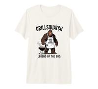 Hombre Grillsquatch Legend of The BBQ Funny Bigfoot Grill Camiseta Premium