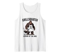 Hombre Grillsquatch Legend of The BBQ Funny Bigfoot Grill Camiseta sin Mangas