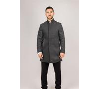 Hombre Gris Cuello Alto Mezcla Lana Abrigo a Medida Fitsmart & Ropa Formal