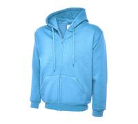 Hombre Gruesa Clásico Cremallera Completa Capucha Sudadera Uneek Unisex Jersey