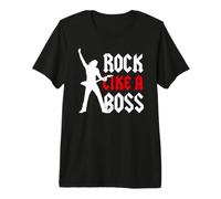 Hombre Guitarrista Principal Rítmico Banda De Rock Like A Boss Camiseta Premium