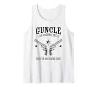 Hombre Guncle, Like a Normal Uncle But Fun and Owns Guns Camiseta sin Mangas