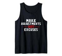 Hombre Hacer Ajustes No Excusas Motivacional Bold Gráfico - Hombres Camiseta sin Mangas