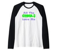 Hombre Halloween Todos los demonios me aman, chicos graciosos Camiseta Manga Raglan