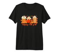 Hombre Happy Fall Y'all Pumpkin Spice Latte - Café otoñal Camiseta Premium