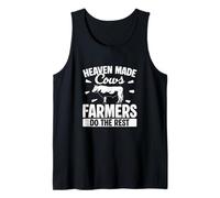 Hombre Heaven Made Cows Farmers Do The Rest Funny Ganaderos Camiseta sin Mangas