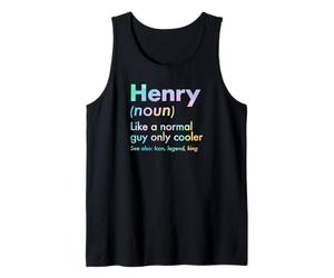 Hombre Henry Like A Normal Guy Only Cooler Legend King Nombre Camiseta sin Mangas