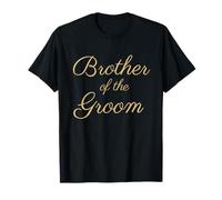 Hombre Hermano del Novio, Boda y Novia, Fuente de Escritura Bronceado Camiseta