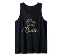 Hombre Hijo de la Novia, Boda & Novia, Tan Script Font Camiseta sin Mangas