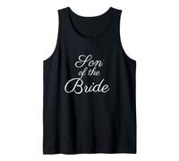 Hombre Hijo de la Novia, Boda & Novia, White Script Font Camiseta sin Mangas