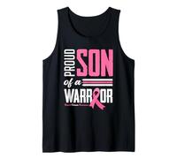 Hombre Hijo Orgulloso de una mamá guerrera Concientización sobre el cáncer de Mama Camiseta sin Mangas