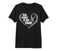 Hombre His Fight Is My Fight - Brain Cancer Awareness Month 2027 Camiseta Premium