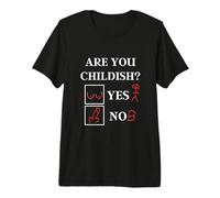 Hombre Humor Ofensivo ¿Eres Infantil? Sí o No Lema Divertido Camiseta Premium