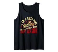 Hombre I Am A Biker Papa Frase Divertida para Abuelo Motero Camiseta sin Mangas