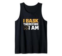 Hombre I Bask Therefore I Am Funny Anole Lizard Dueño Amante de Reptiles Camiseta sin Mangas