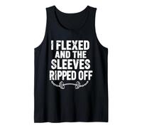 Hombre I Flexed and The Sleeves Ripped Off, Humor Culturismo Fitnes Camiseta sin Mangas